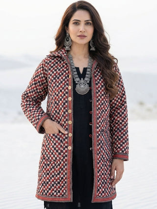 Shishir Jhilmil Ajrakh Quilted Reversible Jacket