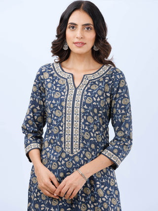 Aina Madhuri Set Of Kurta Pants Kota Dupatta