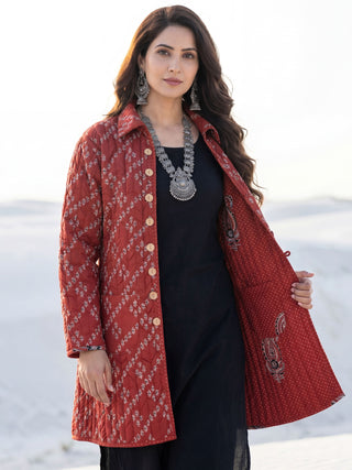 Shishir Yashi Ajrakh Quilted Reversible Jacket