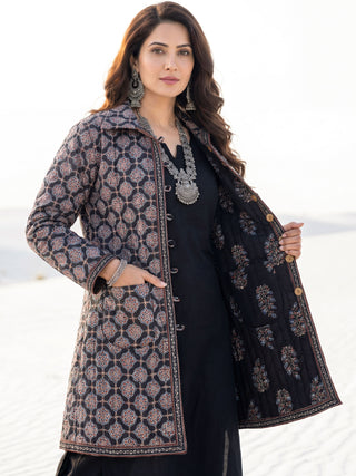 Shishir Ojasvi Ajrakh Quilted Reversible Jacket