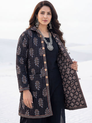 Shishir Ojasvi Ajrakh Quilted Reversible Jacket