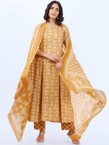 Aina Mohini Set Of Kalidar Kurta Pants Dupatta