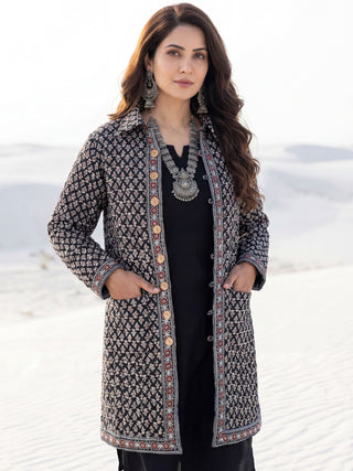 Shishir Ishita Ajrakh Quilted Reversible Jacket