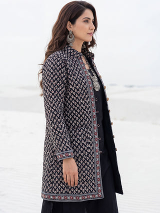 Shishir Ishita Ajrakh Quilted Reversible Jacket