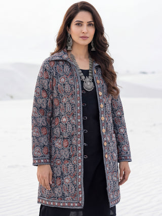 Shishir Ishita Ajrakh Quilted Reversible Jacket