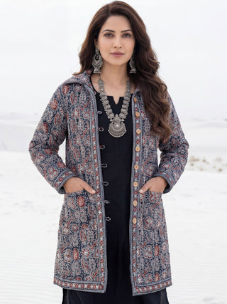 Shishir Ishita Ajrakh Quilted Reversible Jacket