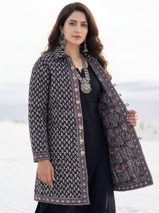 Shishir Ishita Ajrakh Quilted Reversible Jacket