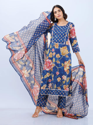 Aina Tanu Set Of Kurta Pants Dupatta