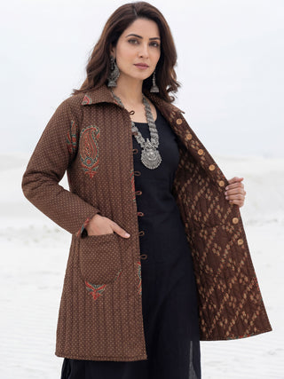 Shishir Ruhi Ajrakh Quilted Reversible Jacket
