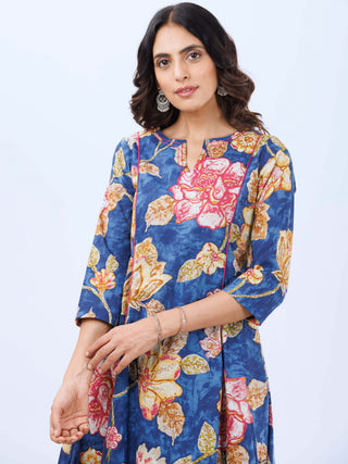 Aina Medha Set Of Kalidar Kurta Pants Dupatta