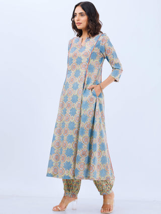 Aina Minal Set Of Kalidar Kurta Pants Dupatta