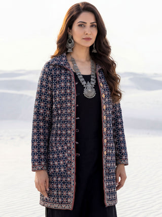 Shishir Mansi Ajrakh Quilted Reversible Jacket