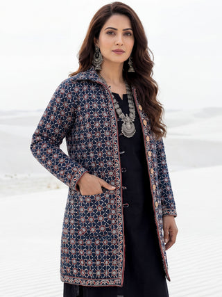 Shishir Mansi Ajrakh Quilted Reversible Jacket