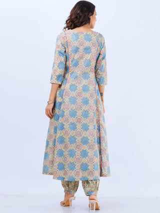 Aina Minal Set Of Kalidar Kurta Pants Dupatta