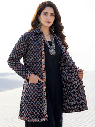 Shishir Mansi Ajrakh Quilted Reversible Jacket