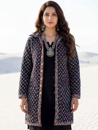 Shishir Mansi Ajrakh Quilted Reversible Jacket