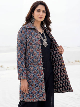 Shishir Devyani Ajrakh Quilted Reversible Jacket