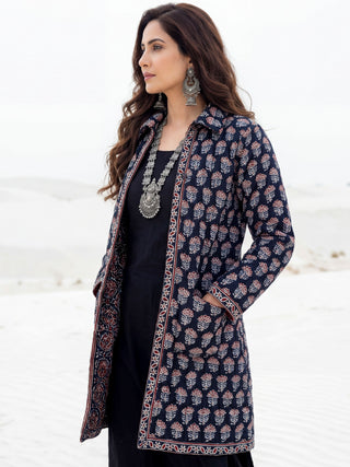 Shishir Devyani Ajrakh Quilted Reversible Jacket