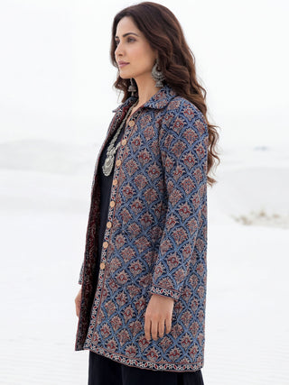 Shishir Devyani Ajrakh Quilted Reversible Jacket