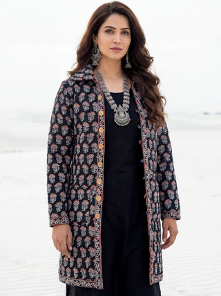 Shishir Devyani Ajrakh Quilted Reversible Jacket