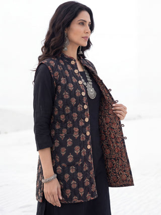Shishir Minal Ajrakh Quilted Reversible Sleeveless Jacket