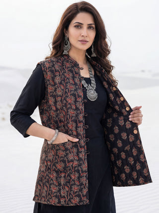 Shishir Minal Ajrakh Quilted Reversible Sleeveless Jacket