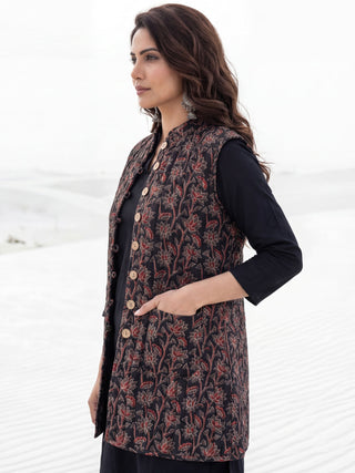Shishir Minal Ajrakh Quilted Reversible Sleeveless Jacket