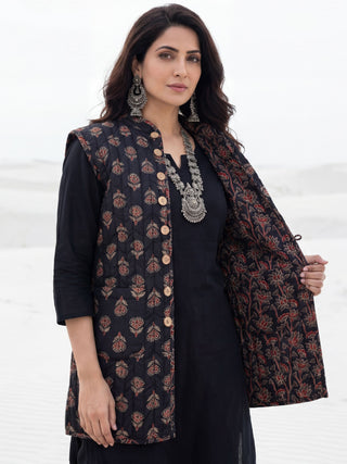Shishir Minal Ajrakh Quilted Reversible Sleeveless Jacket