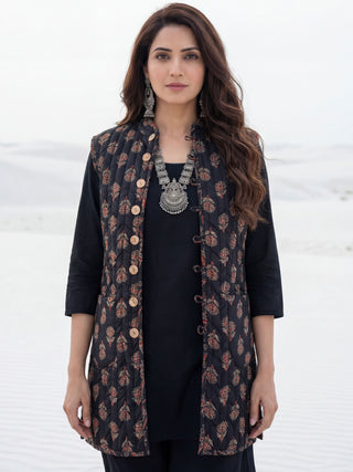 Shishir Minal Ajrakh Quilted Reversible Sleeveless Jacket