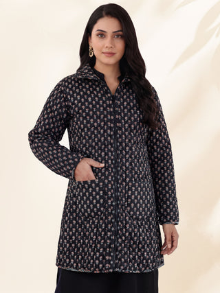 Shishir Aahana Ajrakh Quilted Reversible Jacket