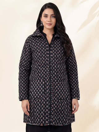 Shishir Aahana Ajrakh Quilted Reversible Jacket
