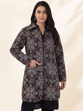 Shishir Aahana Ajrakh Quilted Reversible Jacket