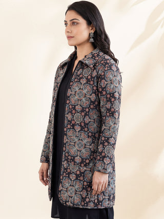 Shishir Aahana Ajrakh Quilted Reversible Jacket