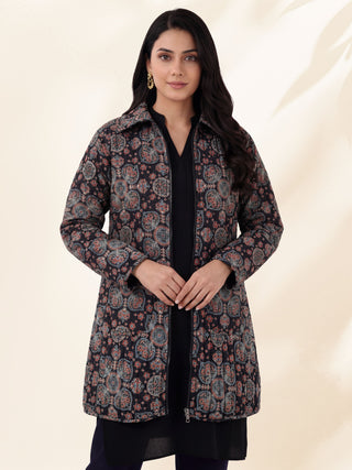 Shishir Aahana Ajrakh Quilted Reversible Jacket