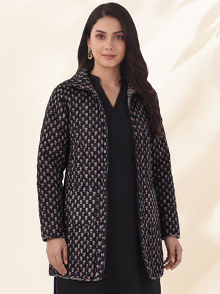 Shishir Aahana Ajrakh Quilted Reversible Jacket