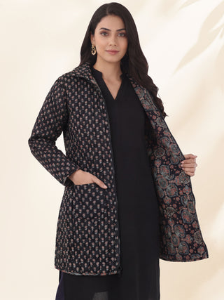 Shishir Aahana Ajrakh Quilted Reversible Jacket