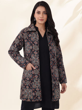 Shishir Aahana Ajrakh Quilted Reversible Jacket