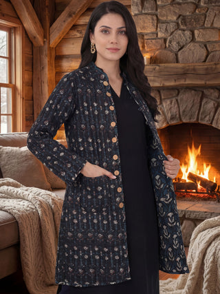 Shishir Jiyana Ajrakh Quilted Reversible Jacket