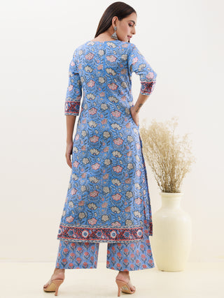 Rozana Madhu Set Of Kurta Palazzo Dupatta