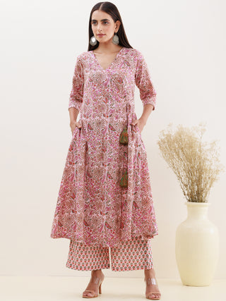 Rozana Sanjana Angrakha Kurta With Pockets