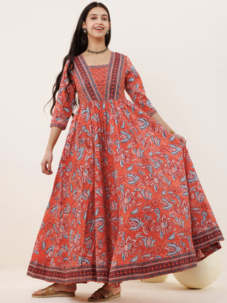 Fiza Lamha Long Flared Dress