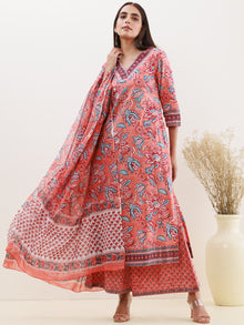 Rozana Aaina Set Of Kurta Palazzo Dupatta