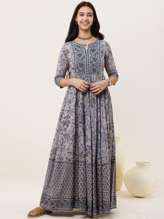 Fiza Riya Long Flared Dress