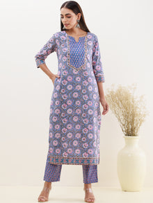 Rozana Gauri Set Of Kurta Pants Dupatta