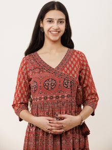 Ajrakh Isha Long Flared Dress