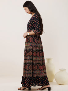 Ajrakh Mumtaz Long Flared Dress