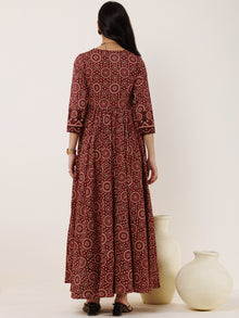 Ajrakh Neha Long Flared Dress