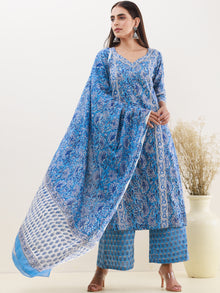 Rozana Anaysa Set Of Kurta Palazzo Dupatta