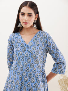 Rozana Charu Set Of Angrakha Kurta Palazzo Dupatta