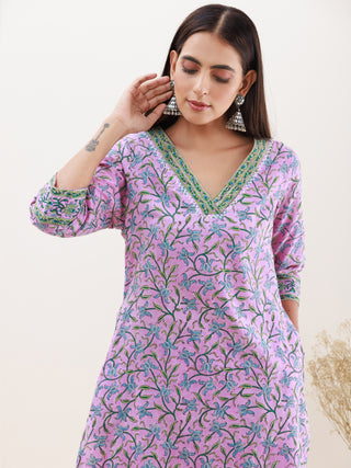 Rozana Asma Set Of Kurta Palazzo Dupatta